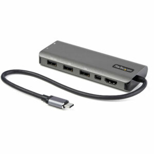 StarTech.com Adattatore multiporta USB-C a HDMI o Mini DisplayPort 4K 60Hz - Mini Dock USB Type C - Convertitore USB C con HUB USB a 4 porte e 100W Power Delivery - 10 Gbps - Cavo integrato da 12 cm immagine principale StarTech.com Adattatore multiporta USB-C a HDMI o Mini DisplayPort 4K 60Hz - Mini Dock USB Type C - Convertitore USB C con HUB USB a 4 porte e 100W Power Delivery - 10 Gbps - Cavo integrato da 12 cm