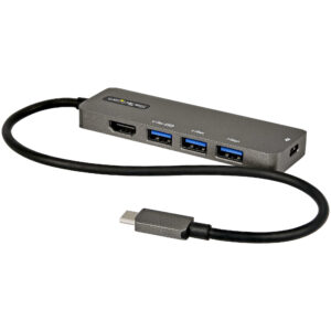 StarTech.com Adattatore Multiporta USB-C - Mini Docking station da USB-C a HDMI 4K 60Hz (HDR10) con Pass-Through Power Delivery 100W - Hub 4 Porte USB 3.0 - Mini Dock USB Type-C - Cavo integrato da 30 cm immagine principale StarTech.com Adattatore Multiporta USB-C - Mini Docking station da USB-C a HDMI 4K 60Hz (HDR10) con Pass-Through Power Delivery 100W - Hub 4 Porte USB 3.0 - Mini Dock USB Type-C - Cavo integrato da 30 cm