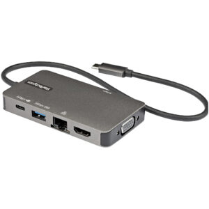 StarTech.com Adattatore multiporta USB-C a HDMI 4K 30 Hz o VGA 1080p - Convertitore USB C con HUB USB a 3 porte e 100W Power Delivery - GbE - Cavo integrato da 12 cm immagine principale StarTech.com Adattatore multiporta USB-C a HDMI 4K 30 Hz o VGA 1080p - Convertitore USB C con HUB USB a 3 porte e 100W Power Delivery - GbE - Cavo integrato da 12 cm