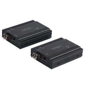 StarTech.com Extender HDMI Fibra Ottica - Kit trasmettitore/ricevitore audio video HDMI 4K e USB - 300m (MultiModale) - Estensore HDMI con 2 Moduli SFP+ 10G MMF - KVM Extender console (TX/RX) immagine principale StarTech.com Extender HDMI Fibra Ottica - Kit trasmettitore/ricevitore audio video HDMI 4K e USB - 300m (MultiModale) - Estensore HDMI con 2 Moduli SFP+ 10G MMF - KVM Extender console (TX/RX)