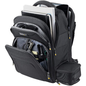 StarTech.com Zaino per Laptop 17.3" con Custodia per Accessori Rimovibile - Zaino per Professionisti Informatici in Nylon Balistico per Lavoro/Viaggi - Zaino porta PC Ergonomico con Tasche per Notebook/Tablet