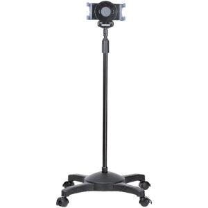 StarTech.com Supporto per tablet mobile con ruote bloccabili - Stand per tablet ad altezza regolabile - Sostegno universale da pavimento per tablet da 7 a 11" - Leggio porta tablet con reggi tablet rimuovibile