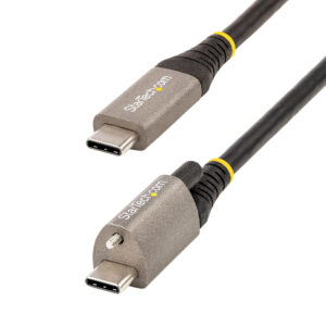 StarTech.com Cavo USB-C con viti di bloccaggio superiori da 50cm - Cavo da USB-C a USB- C certificato 10Gbps - Cavo USB-C 3.2 Gen 2 - 100W (5A) PD - Supporta DP Alt Mode - Cavo dati e di ricarica immagine principale StarTech.com Cavo USB-C con viti di bloccaggio superiori da 50cm - Cavo da USB-C a USB- C certificato 10Gbps - Cavo USB-C 3.2 Gen 2 - 100W (5A) PD - Supporta DP Alt Mode - Cavo dati e di ricarica