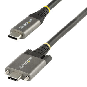 StarTech.com Cavo USB-C con viti di bloccaggio laterali da 1m - Cavo da USB-C a USB- C certificato USB-IF 10Gbps - Cavo USB-C 3.1/3.2 Gen 2 - 100W (5A) PD - Supporta DP Alt Mode - Cavo dati e di ricarica immagine principale StarTech.com Cavo USB-C con viti di bloccaggio laterali da 1m - Cavo da USB-C a USB- C certificato USB-IF 10Gbps - Cavo USB-C 3.1/3.2 Gen 2 - 100W (5A) PD - Supporta DP Alt Mode - Cavo dati e di ricarica