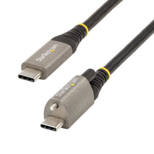 StarTech.com Cavo USB-C con viti di bloccaggio superiori da 1m - Cavo da USB-C a USB- C certificato 10Gbps - Cavo USB-C 3.2 Gen 2 - 100W (5A) PD - Supporta DP Alt Mode - Cavo dati e di ricarica immagine principale StarTech.com Cavo USB-C con viti di bloccaggio superiori da 1m - Cavo da USB-C a USB- C certificato 10Gbps - Cavo USB-C 3.2 Gen 2 - 100W (5A) PD - Supporta DP Alt Mode - Cavo dati e di ricarica