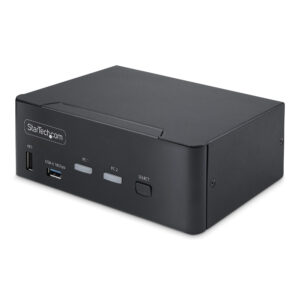 StarTech.com KVM Switch DisplayPort a 2 porte per doppio monitor, 8K 60Hz/4K 144Hz, DP 1.4, 2x USB 10Gbps, 4x USB HID, commutazione con tasti di scelta rapida, TAA immagine principale StarTech.com KVM Switch DisplayPort a 2 porte per doppio monitor, 8K 60Hz/4K 144Hz, DP 1.4, 2x USB 10Gbps, 4x USB HID, commutazione con tasti di scelta rapida, TAA