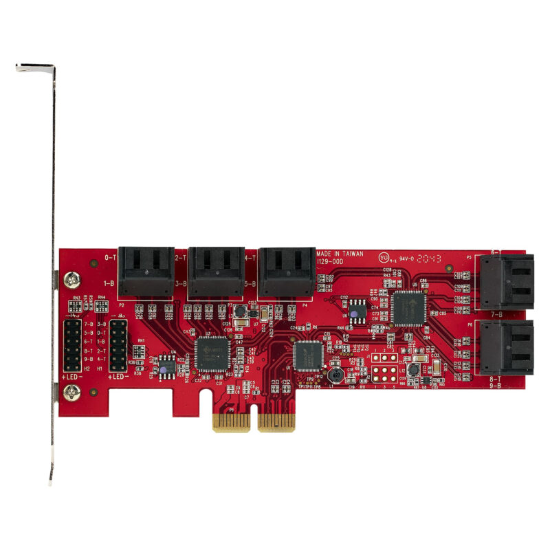 StarTech.com Scheda PCIe SATA - Scheda di Espansione PCIe SATA a 10 porte - 6 Gbps - Staffa a Profilo Basso/Alto - 10 Connettori SATA - ASM1062 Senza Raid - Convertitore da PCI Express a SATA immagine gallery 6 StarTech.com Scheda PCIe SATA - Scheda di Espansione PCIe SATA a 10 porte - 6 Gbps - Staffa a Profilo Basso/Alto - 10 Connettori SATA - ASM1062 Senza Raid - Convertitore da PCI Express a SATA