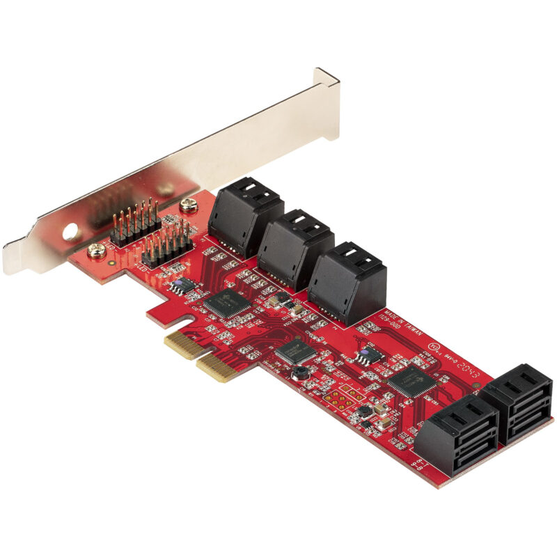 StarTech.com Scheda PCIe SATA - Scheda di Espansione PCIe SATA a 10 porte - 6 Gbps - Staffa a Profilo Basso/Alto - 10 Connettori SATA - ASM1062 Senza Raid - Convertitore da PCI Express a SATA immagine gallery 2 StarTech.com Scheda PCIe SATA - Scheda di Espansione PCIe SATA a 10 porte - 6 Gbps - Staffa a Profilo Basso/Alto - 10 Connettori SATA - ASM1062 Senza Raid - Convertitore da PCI Express a SATA