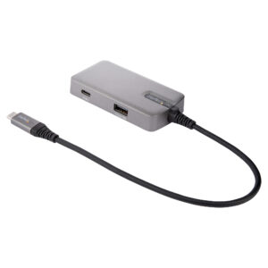 StarTech.com Adattatore Multiporta USB C - Mini Docking Station USB Type-C a HDMI 2.0 4K 60Hz, Power Delivery 100W Pass-through - Hub USB a 3 porte 10Gbps - Mini Dock portatile con cavo da 25cm immagine principale StarTech.com Adattatore Multiporta USB C - Mini Docking Station USB Type-C a HDMI 2.0 4K 60Hz, Power Delivery 100W Pass-through - Hub USB a 3 porte 10Gbps - Mini Dock portatile con cavo da 25cm