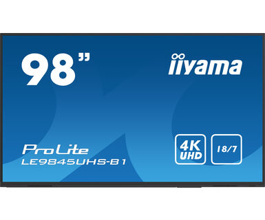 iiyama LE9845UHS-B1 visualizzatore di messaggi Pannello piatto per segnaletica digitale 2,49 m (98") LED Wi-Fi 350 cd/m² 4K Ultra HD Nero Processore integrato Android 8.0 18/7