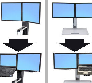 Ergotron WorkFit Convert-to-LCD & Laptop Kit from Dual Displays 50,8 cm (20") Scrivania