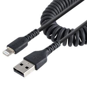 StarTech.com Cavo Lightning a USB- A da 50 cm Certificato MFi, Cavetto iPhone Spiralato di Ricarica/Alimentazione, Resistente Cavo USB a Lightning in Fibra Aramidica con Rivestimento TPE , Cavo Caricatore Nero immagine principale StarTech.com Cavo Lightning a USB- A da 50 cm Certificato MFi, Cavetto iPhone Spiralato di Ricarica/Alimentazione, Resistente Cavo USB a Lightning in Fibra Aramidica con Rivestimento TPE , Cavo Caricatore Nero