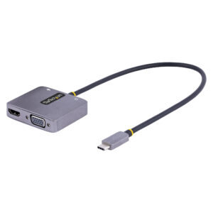 StarTech.com Adattatore USB-C a VGA/HDMI, Adattatore Multiporta USB Type-C a VGA/HDMI 4K 60Hz HDR con Uscita Audio da 3,5 mm; Compatibile Thunderbolt 3 e 4 - Convertitore USB-C per Monitor VGA e HDMI 1080p immagine principale StarTech.com Adattatore USB-C a VGA/HDMI, Adattatore Multiporta USB Type-C a VGA/HDMI 4K 60Hz HDR con Uscita Audio da 3,5 mm; Compatibile Thunderbolt 3 e 4 - Convertitore USB-C per Monitor VGA e HDMI 1080p