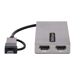 StarTech.com Adattatore USB 3.0 a HDMI, Scheda Video Esterna USB 3.0 a Doppio HDMI (1x 4K30Hz/1x 1080p), Cavo da 11cm integrato con Dongle da USB-A a USB-C; Convertitore da USB-A/C a Dual HDMI - Win/Mac immagine gallery 3 StarTech.com Adattatore USB 3.0 a HDMI, Scheda Video Esterna USB 3.0 a Doppio HDMI (1x 4K30Hz/1x 1080p), Cavo da 11cm integrato con Dongle da USB-A a USB-C; Convertitore da USB-A/C a Dual HDMI - Win/Mac