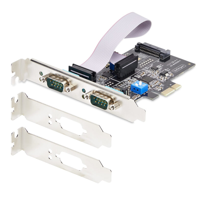 StarTech.com Scheda Seriale PCIe a 2 porte, scheda PCI Express a doppia porta RS232/RS422/RS485 (DB9), staffe a basso profilo incluse, UART 16C1050, Windows/Linux, conforme a TAA - Protezione ESD di livello 4 immagine gallery 8 StarTech.com Scheda Seriale PCIe a 2 porte, scheda PCI Express a doppia porta RS232/RS422/RS485 (DB9), staffe a basso profilo incluse, UART 16C1050, Windows/Linux, conforme a TAA - Protezione ESD di livello 4