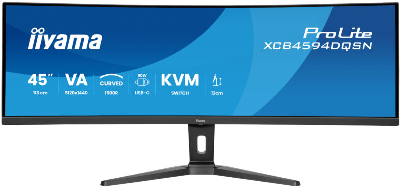 iiyama G-MASTER 45"LCD Curved Bus. UWQHD Monitor PC 114,3 cm (45") 5120 x 1440 Pixel Dual QHD LED Nero