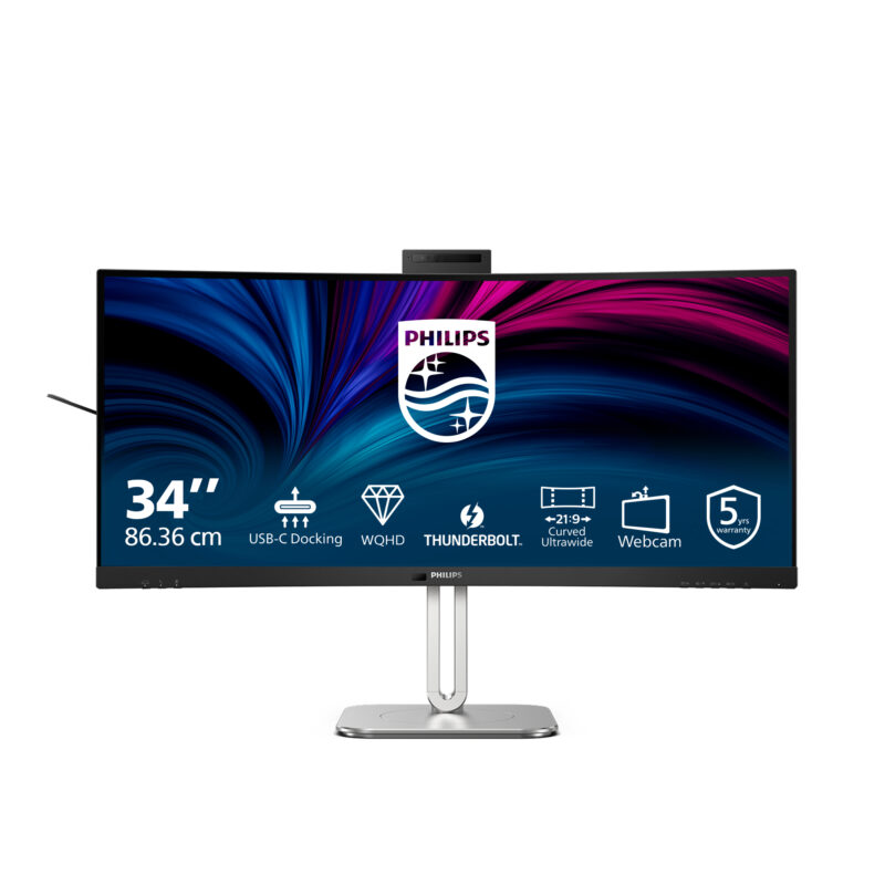 Philips 6000 series 34B2U6603CH/00 Monitor PC 86,4 cm (34") 3440 x 1440 Pixel Wide Quad HD LCD Grigio