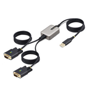 StarTech.com 2P6FFC-USB-SERIAL adattatore per inversione del genere dei cavi USB-A 2 x DB-9 RS-232 Nero, Grigio immagine principale StarTech.com 2P6FFC-USB-SERIAL adattatore per inversione del genere dei cavi USB-A 2 x DB-9 RS-232 Nero, Grigio