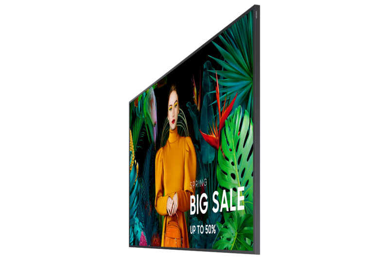 Samsung QH55C Pannello piatto per segnaletica digitale 139,7 cm (55") LCD Wi-Fi 700 cd/m² 4K Ultra HD Nero Processore integrato Tizen 24/7 immagine gallery 4 Samsung QB75C Pannello piatto per segnaletica digitale 190,5 cm (75") LCD Wi-Fi 350 cd/m² 4K Ultra HD Nero Processore integrato Tizen 16/7