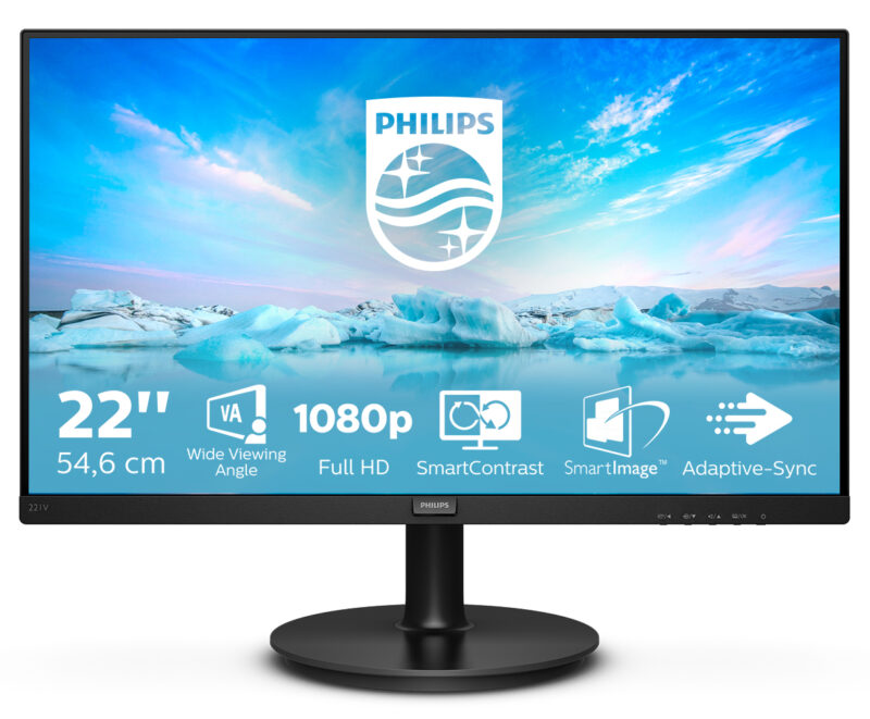 Philips V Line 221V8A/00 LED display 54,6 cm (21.5") 1920 x 1080 Pixel Full HD Nero immagine principale Philips V Line 221V8A/00 LED display 54,6 cm (21.5") 1920 x 1080 Pixel Full HD Nero