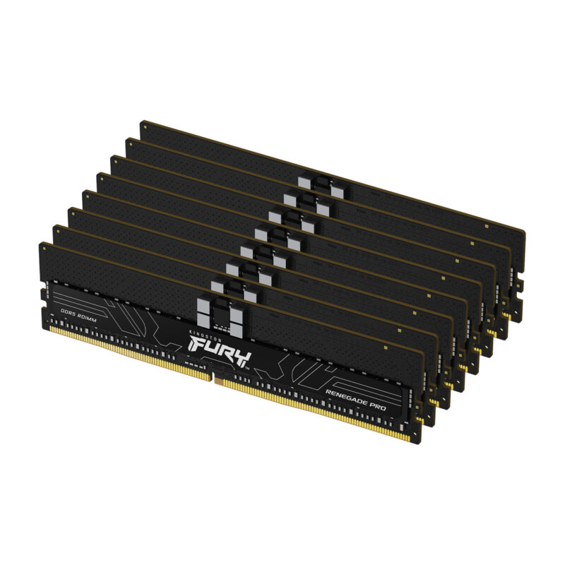 Kingston Technology FURY 256GB 6800MT/s DDR5 ECC Reg CL34 DIMM (Kit da 8) Renegade Pro XMP immagine principale Kingston Technology FURY 128GB 6000MT/s DDR5 ECC Reg CL32 DIMM (Kit da 8) Renegade Pro EXPO