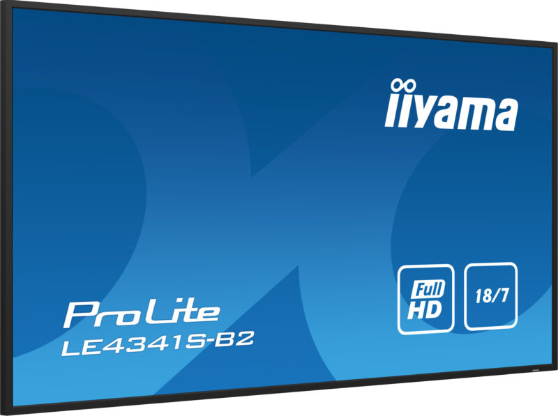 iiyama PROLITE LE4341S-B2 Pannello piatto per segnaletica digitale 108 cm (42.5") LCD 350 cd/m² Full HD Nero 18/7 immagine gallery 3 iiyama PROLITE LE4341S-B2 Pannello piatto per segnaletica digitale 108 cm (42.5") LCD 350 cd/m² Full HD Nero 18/7