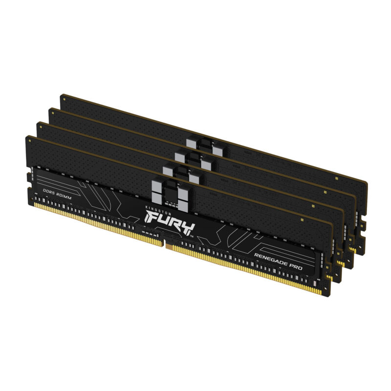 Kingston Technology FURY 128GB 6800MT/s DDR5 ECC Reg CL34 DIMM (Kit da 4) Renegade Pro XMP immagine principale Kingston Technology FURY 128GB 6400MT/s DDR5 ECC Reg CL32 DIMM (Kit da 4) Renegade Pro EXPO