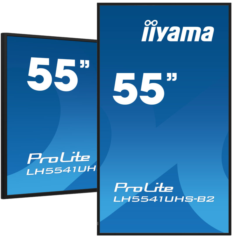 iiyama LH5541UHS-B2 visualizzatore di messaggi Design chiosco 138,7 cm (54.6") LCD 500 cd/m² 4K Ultra HD Nero Processore integrato 18/7