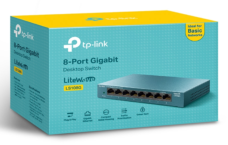 TP-Link LS108G switch di rete Non gestito Gigabit Ethernet (10/100/1000) Blu