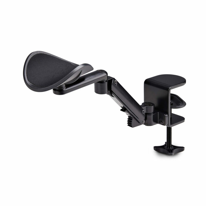 StarTech.com Bracciolo regolabile per scrivania, supporto ergonomico per braccio/gomito, rotazione di 360 gradi, installazione a morsetto/ senza trapano, nero immagine principale StarTech.com Bracciolo regolabile per scrivania, supporto ergonomico per braccio/gomito, rotazione di 360 gradi, installazione a morsetto/ senza trapano, nero