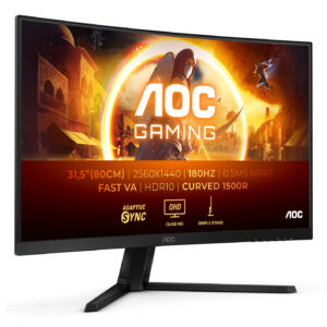 AOC G4 CQ32G4VE Monitor PC 80 cm (31.5") 2560 x 1440 Pixel Quad HD LCD Nero, Grigio