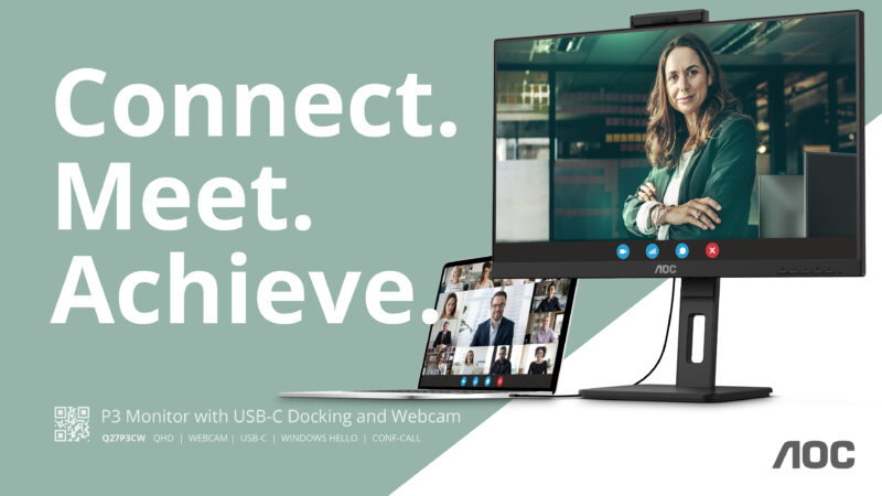 AOC Q27P3CW Monitor PC 68,6 cm (27") 2560 x 1440 Pixel Quad HD LED Nero