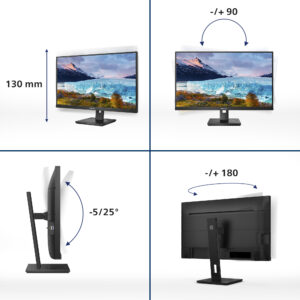Philips S Line 273S1/00 Monitor PC 68,6 cm (27") 1920 x 1080 Pixel Full HD LCD Nero