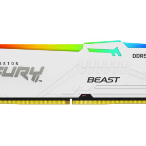 Kingston Technology FURY Beast 32GB 6000MT/s DDR5 CL30 DIMM (Kit da 2 moduli) White RGB EXPO
