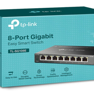 TP-Link TL-SG108E switch di rete Gestito L2 Gigabit Ethernet (10/100/1000) Nero