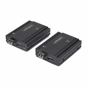 StarTech.com KVM Extender DisplayPort su fibra ottica, 4K 60Hz, kit di estensione, fino a 300m (multimodale) con moduli SFP+ preinstallati, 3x USB HID immagine principale StarTech.com KVM Extender DisplayPort su fibra ottica, 4K 60Hz, kit di estensione, fino a 300m (multimodale) con moduli SFP+ preinstallati, 3x USB HID