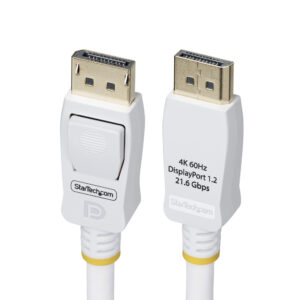 StarTech.com Cavo DisplayPort 1.2 certificato VESA bianco da 3m, 4K 60 Hz, 21,6 Gbps, connettori DP a scatto, cavo DisplayPort DP 1.2, cavo monitor DP, M/M immagine principale StarTech.com Cavo DisplayPort 1.2 certificato VESA bianco da 1,8 m, 4K 60 Hz, 21,6 Gbps, connettori DP a scatto, cavo DisplayPort DP 1.2, cavo monitor DP, M/M