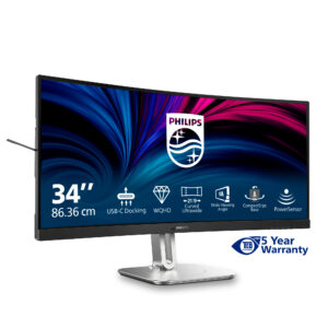 Philips 5000 series 34B2U5600C/00 Monitor PC 86,4 cm (34") 3440 x 1440 Pixel Dual QHD LCD Grigio
