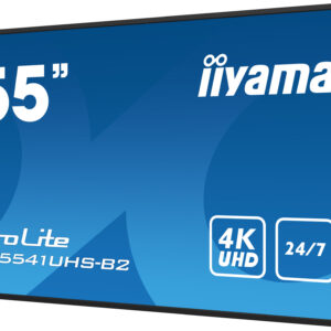 iiyama LH5541UHS-B2 visualizzatore di messaggi Design chiosco 138,7 cm (54.6") LCD 500 cd/m² 4K Ultra HD Nero Processore integrato 18/7