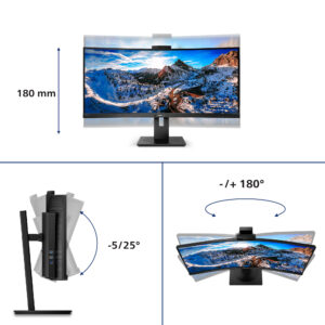 Philips P Line 346P1CRH/00 LED display 86,4 cm (34") 3440 x 1440 Pixel UltraWide Quad HD Nero