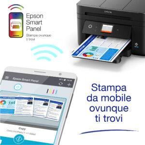 Epson WorkForce WF-2960DWF stampante multifunzione A4 getto d'inchiostro (stampa, scansione, copia), Display LCD 6.1 cm, ADF, WiFi Direct, AirPrint, 3 mesi di inchiostro incluso con ReadyPrint