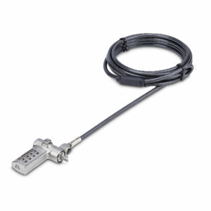 StarTech.com Confezione da 25 cavi di sicurezza universali per notebook da 2m, compatibili con Noble Wedge®/Nano/K-Slot, cavo a combinazione senza chiave immagine principale StarTech.com Confezione da 25 cavi di sicurezza universali per notebook da 2m, compatibili con Noble Wedge®/Nano/K-Slot, cavo a combinazione senza chiave