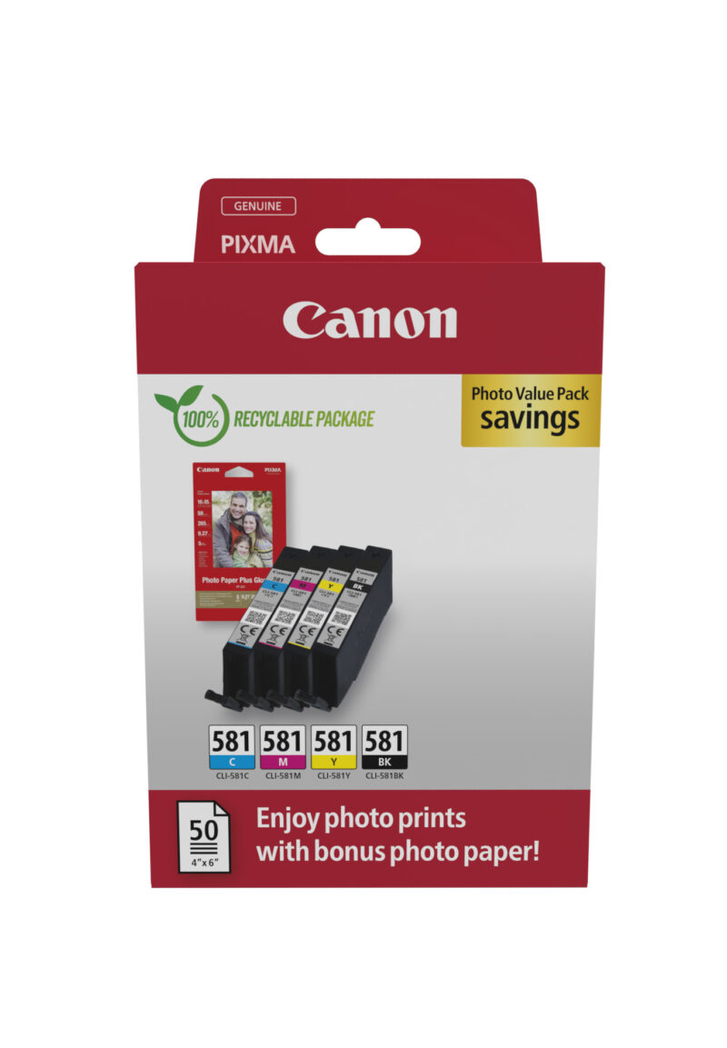 Canon 2106C006 cartuccia d'inchiostro 4 pz Originale Nero, Ciano, Magenta, Giallo