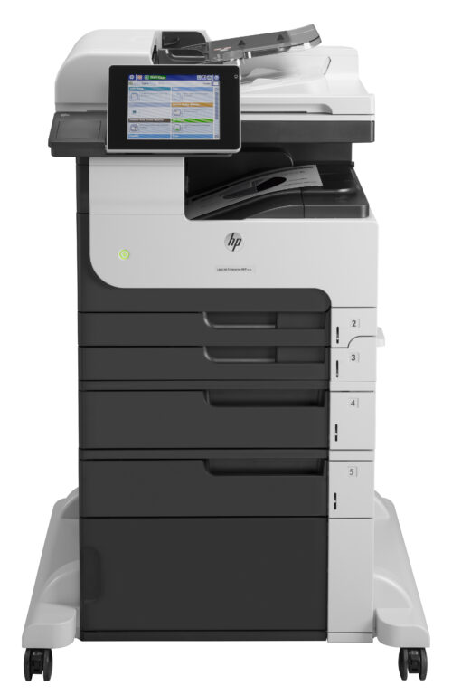 HP LaserJet Enterprise M725f Multifunction Bianco e nero Stampante, Solo Ethernet; Fotocopiatrice, scanner