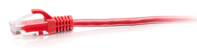 C2G Cavo patch di rete Ethernet sottile Cat6a antigroviglio, non schermato (UTP) da 7,6 m - Rosso