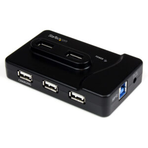 StarTech.com Hub combo USB 3.0/2.0 a 6 porte con porta di caricamento immagine principale StarTech.com Hub combo USB 3.0/2.0 a 6 porte con porta di caricamento