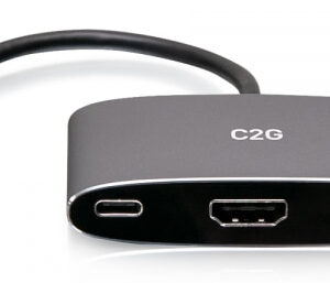 C2G Mini dock USB-C 3 in 1 con HDMI, USB-A e tecnologia Power Delivery USB-C fino a 100 W - 4k 60 Hz