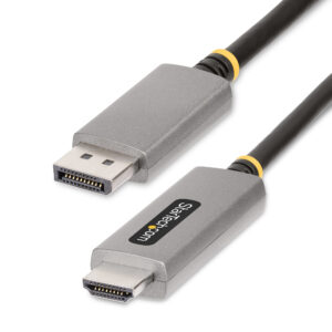 StarTech.com Cavo adattatore DisplayPort HDMI da 2 m, 8K 60Hz, 4K 144Hz, HDR10, Convertitore video attivo da DisplayPort 1.4 a HDMI 2.1, Da desktop DisplayPort a monitor HDMI, M/M - Cavo DP a HDMI