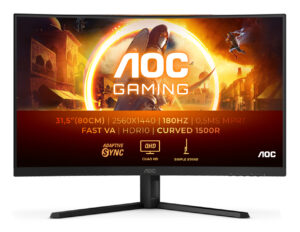 AOC G4 CQ32G4VE Monitor PC 80 cm (31.5") 2560 x 1440 Pixel Quad HD LCD Nero, Grigio