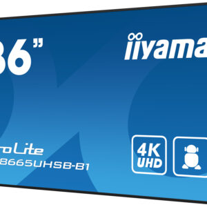 iiyama LH8665UHSB-B1 visualizzatore di messaggi Design chiosco 2,18 m (86") LED Wi-Fi 800 cd/m² 4K Ultra HD Nero Processore integrato Android 11 24/7